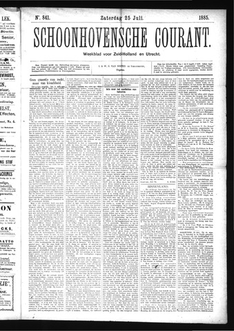 Schoonhovensche Courant 1885-07-25