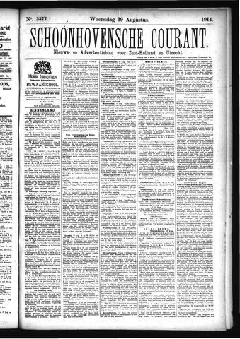 Schoonhovensche Courant 1914-08-19