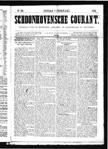 Schoonhovensche Courant 1875-02-07