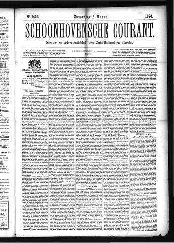 Schoonhovensche Courant 1894-03-03