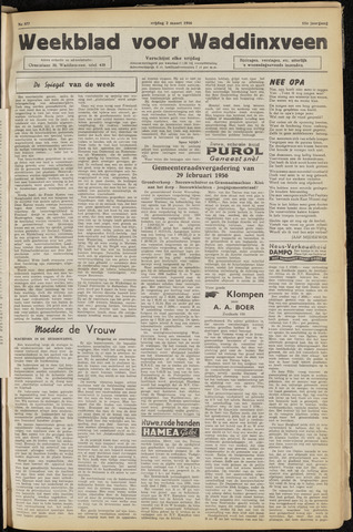 Weekblad voor Waddinxveen 1956-03-02