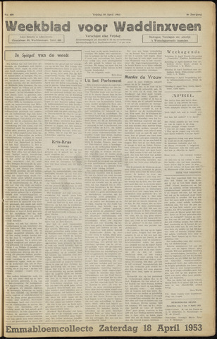 Weekblad voor Waddinxveen 1953-04-10