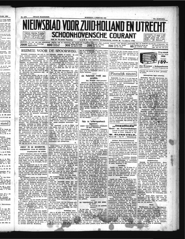 Schoonhovensche Courant 1939-02-01