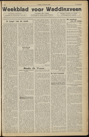 Weekblad voor Waddinxveen 1954-02-19