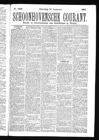 Schoonhovensche Courant 1905-08-12