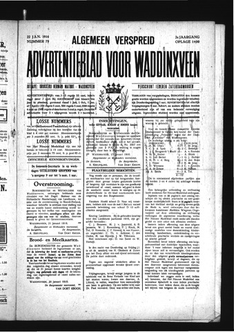 Advertentieblad Waddinxveen 1916-01-22