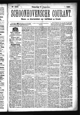 Schoonhovensche Courant 1898-08-27