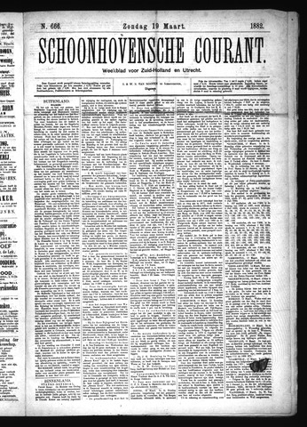 Schoonhovensche Courant 1882-03-19