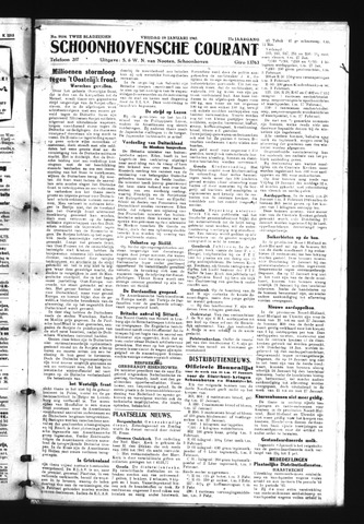 Schoonhovensche Courant 1945-01-19
