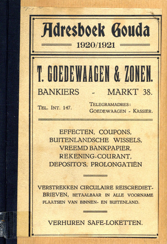 Adresboeken Gouda 1920