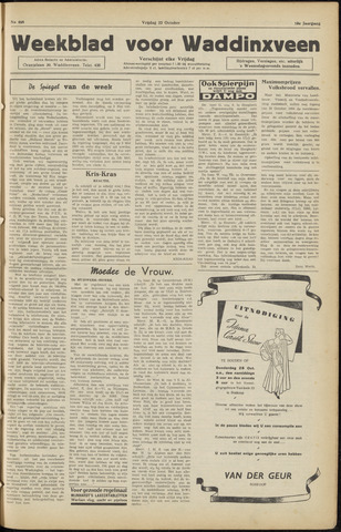 Weekblad voor Waddinxveen 1954-10-22