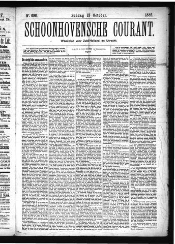Schoonhovensche Courant 1882-10-15