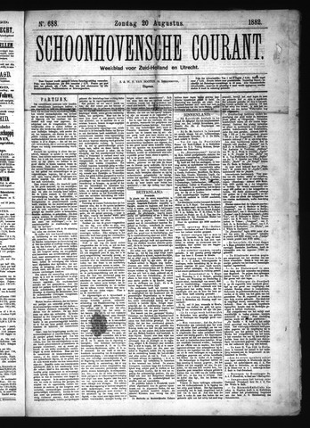 Schoonhovensche Courant 1882-08-20