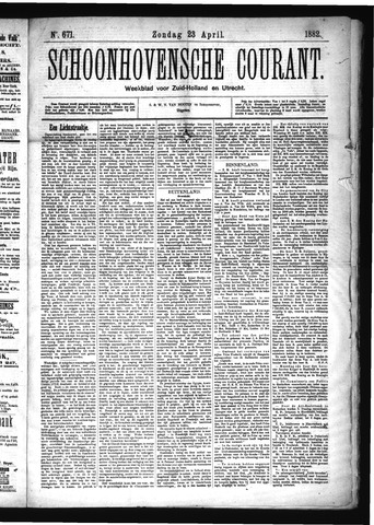 Schoonhovensche Courant 1882-04-23