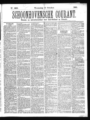Schoonhovensche Courant 1905-10-11