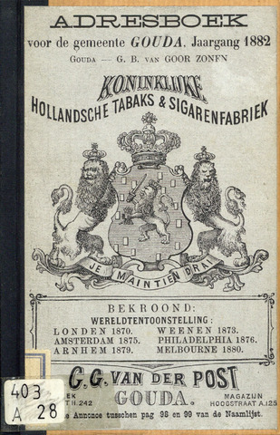 Adresboeken Gouda 1882