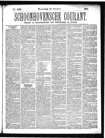 Schoonhovensche Courant 1907-10-23