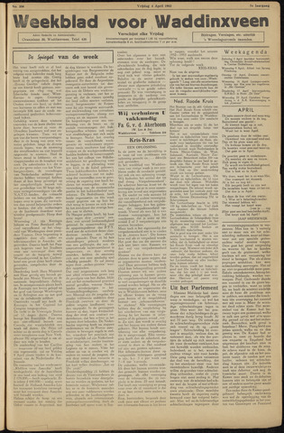 Weekblad voor Waddinxveen 1952-04-04