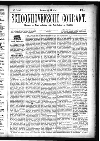 Schoonhovensche Courant 1894-07-21