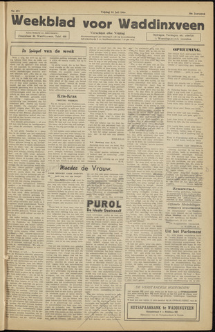 Weekblad voor Waddinxveen 1954-07-16
