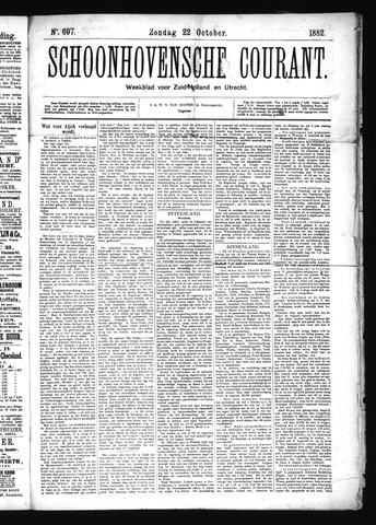 Schoonhovensche Courant 1882-10-22