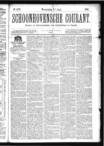 Schoonhovensche Courant 1891-06-17