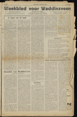 Weekblad voor Waddinxveen 1952-12-31