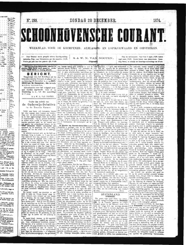 Schoonhovensche Courant 1874-12-20