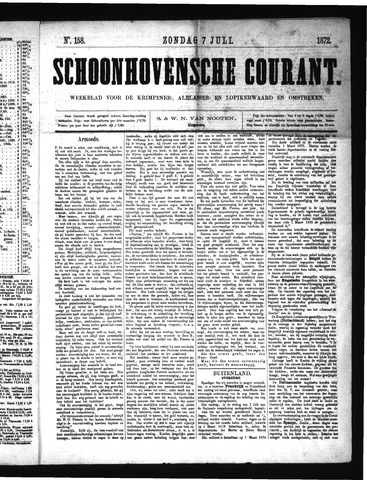 Schoonhovensche Courant 1872-07-07