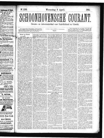 Schoonhovensche Courant 1891-04-08