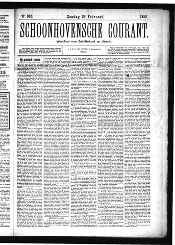 Schoonhovensche Courant 1882-02-26
