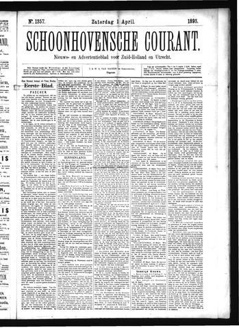 Schoonhovensche Courant 1893-04-01