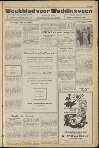Weekblad voor Waddinxveen 1958-08-01