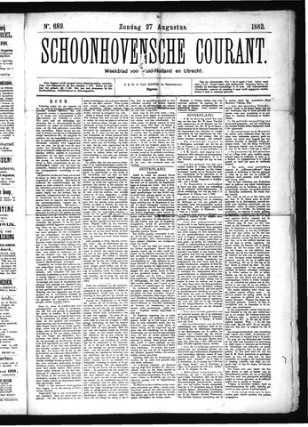 Schoonhovensche Courant 1882-08-27