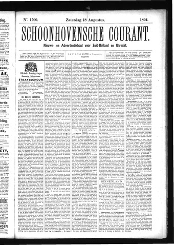 Schoonhovensche Courant 1894-08-18