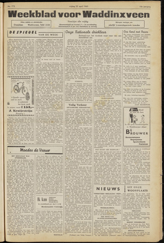 Weekblad voor Waddinxveen 1960-04-22