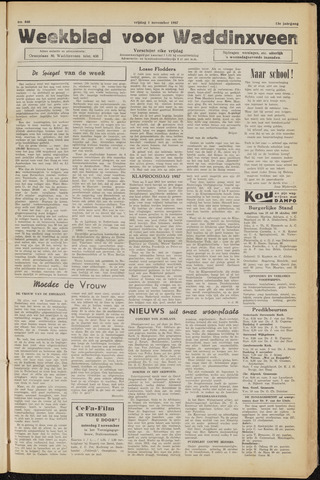 Weekblad voor Waddinxveen 1957-11-01