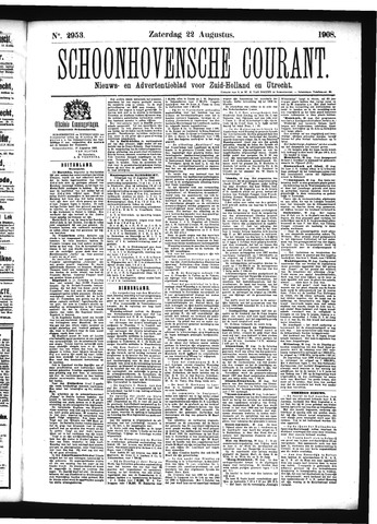 Schoonhovensche Courant 1908-08-22