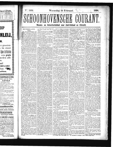 Schoonhovensche Courant 1896-02-12