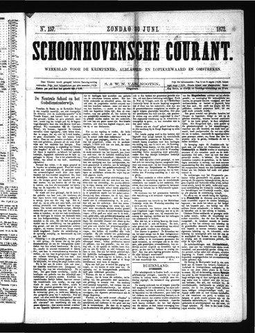 Schoonhovensche Courant 1872-06-30