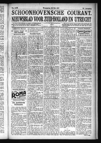 Schoonhovensche Courant 1927-05-25