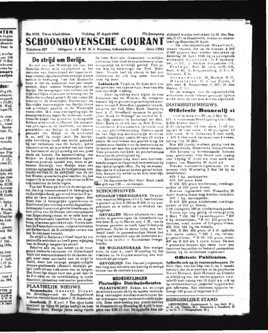 Schoonhovensche Courant 1945-04-27
