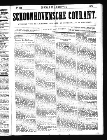 Schoonhovensche Courant 1874-08-23