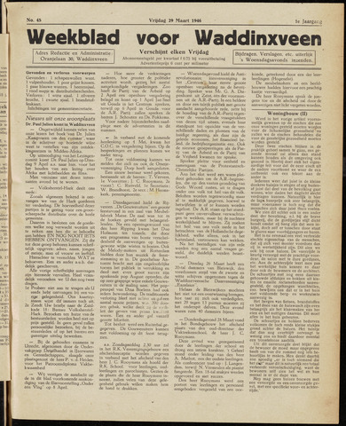 Weekblad voor Waddinxveen 1946-03-29