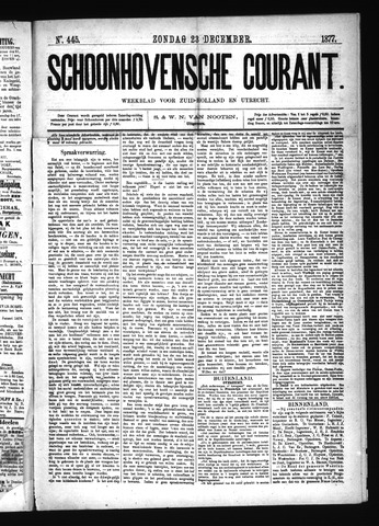 Schoonhovensche Courant 1877-12-23
