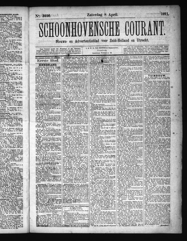Schoonhovensche Courant 1911-04-08