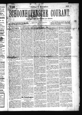 Schoonhovensche Courant 1882-11-05