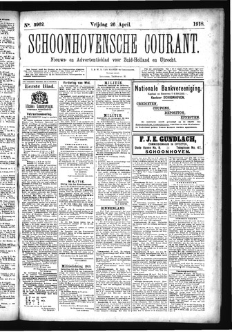 Schoonhovensche Courant 1918-04-26