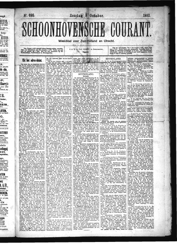 Schoonhovensche Courant 1882-10-08