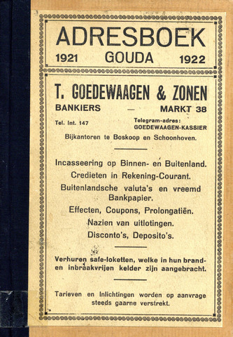 Adresboeken Gouda 1921